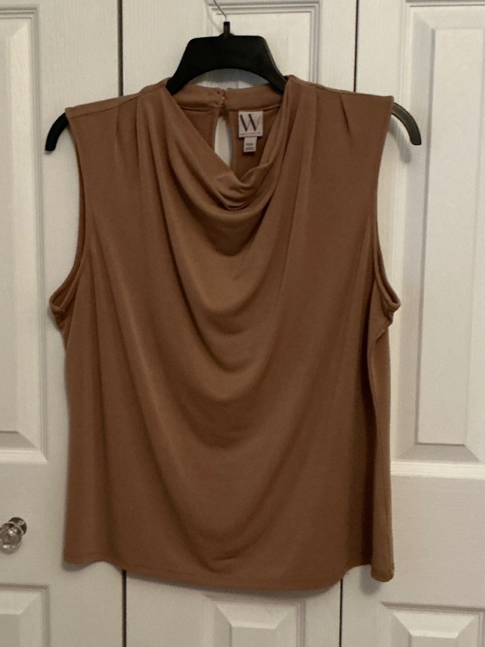 Worthington Sleeveless Cowl Neck Stretch Blouse